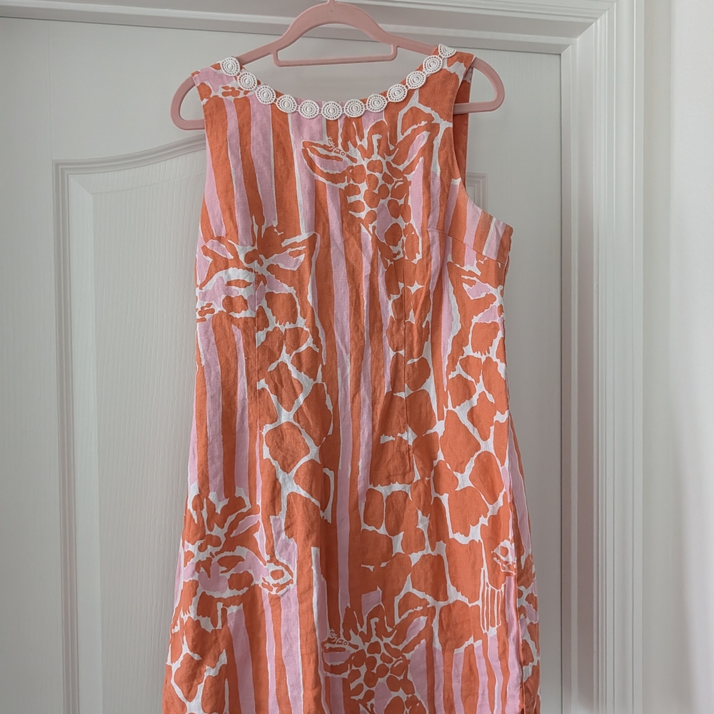 Lilly For Target Orange and Pink Girl's Sleeveless Dress